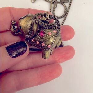 Betsy Johnson elephant necklace